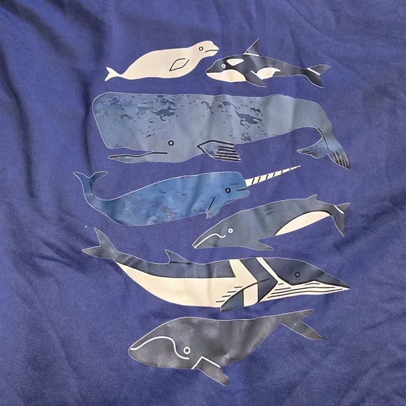 Adorable Blue Whale Sweatshirt * Sz 2xl * Brand New * Never Worn - Picture 2 of 3